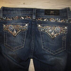 Miss Me Embroidered Boot Cut Jeans